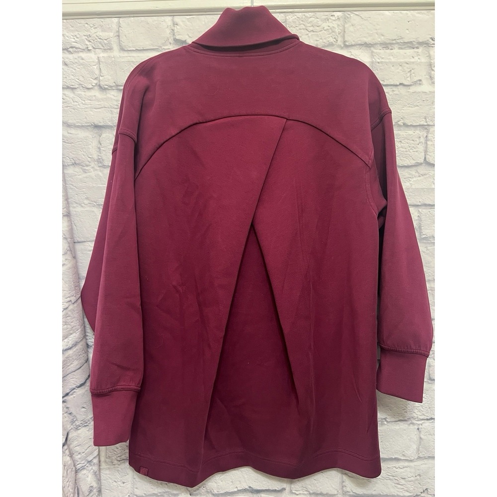 Lululemon Modal-Blend Turtleneck Tunic Sweatshirt Pullover 6 Deep Luxe Red Berry - Picture 2 of 4